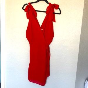Red wrap Dress